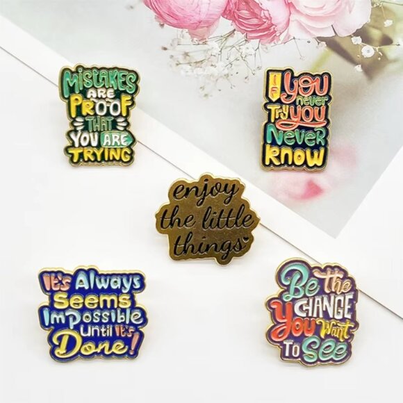 🍏50% OFF/3+...Inspirational Quotes Pins - Picture 1 of 9
